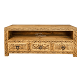 Indian Hand Carved Solid Wooden TV Unit 08